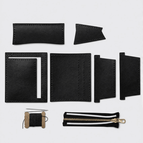 Kit porta carte Tessora con design elegante, composto da tessuti resistenti e spazio per carte di credito e documenti.