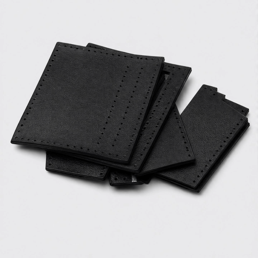Kit porta carte Tessora con porta carte in pelle nero, design compatto e resistente, ideale per organizzare carte di credito e ID
